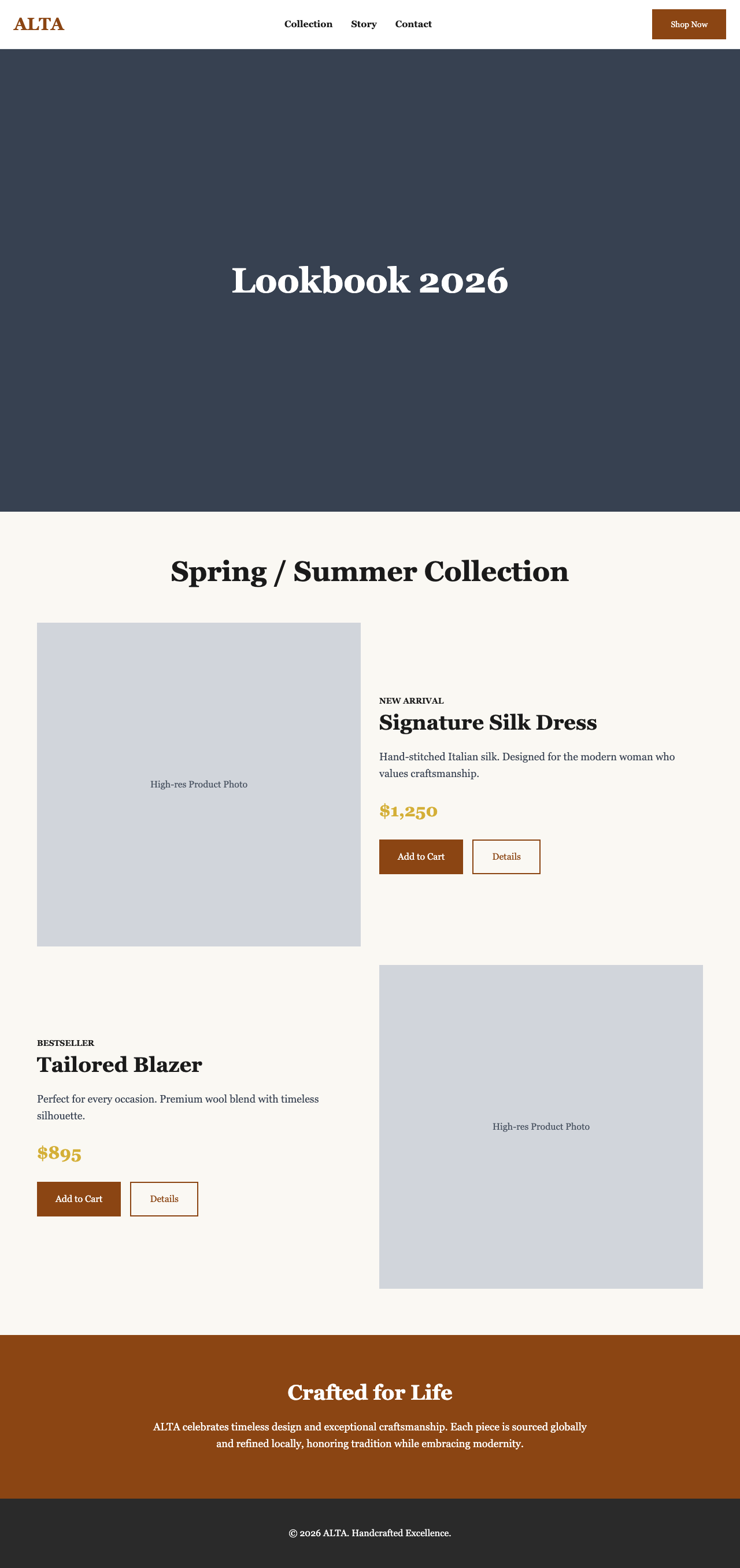 ALTA luxury fashion example