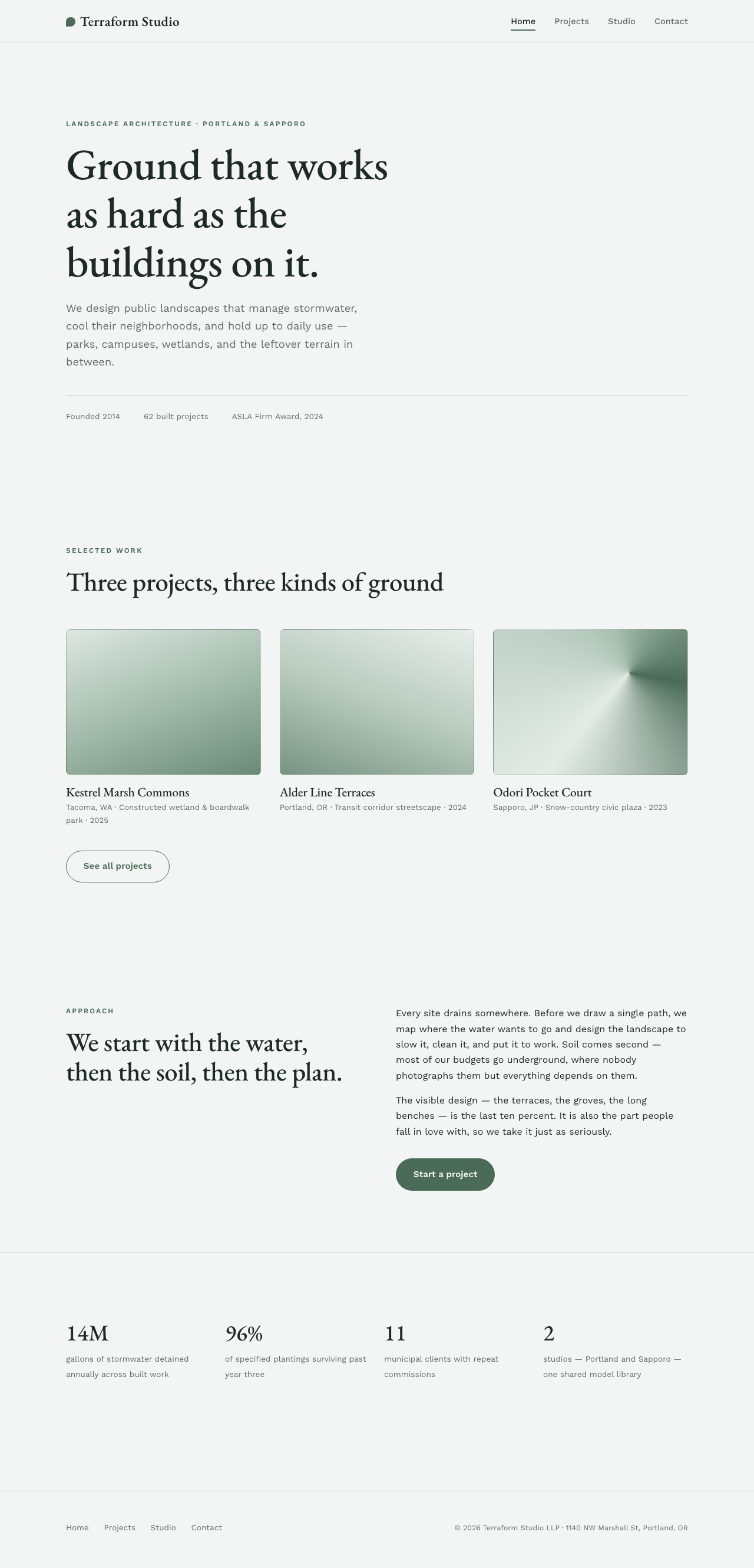 Terraform Studio landscape architecture example
