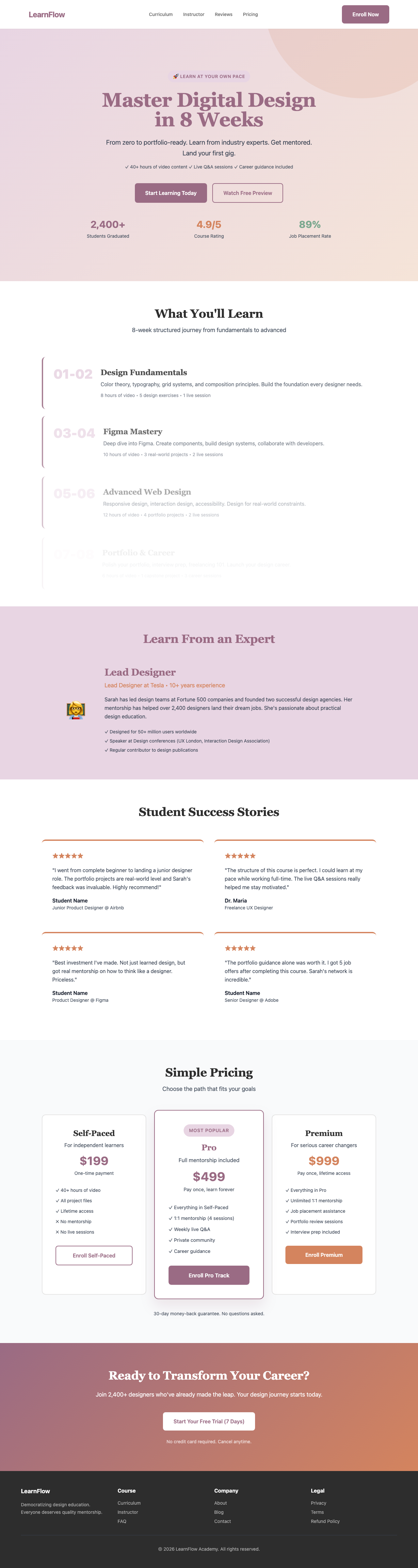 LearnFlow Academy example