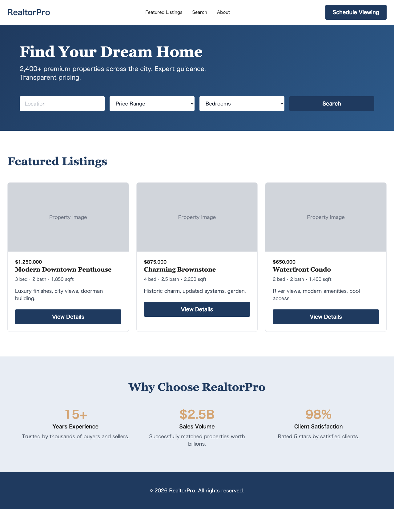 RealtorPro example